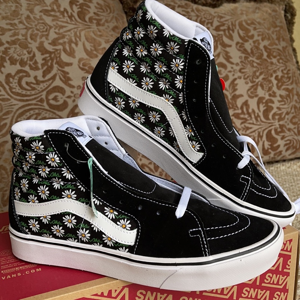 Vans Comfycush Sk8-Hi Scribble Flower Daisy/BlackM - Picture 7 of 16